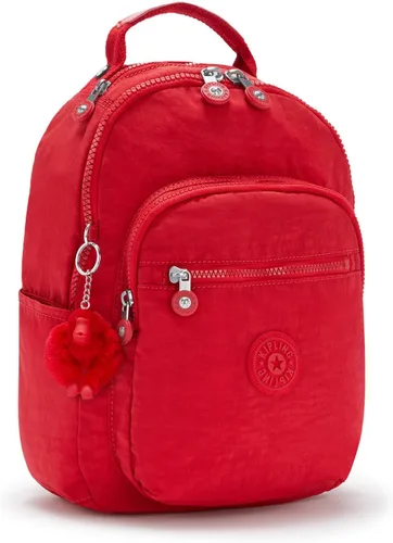 Miniatura 56 de Kipling Mochila pequeña Seoul para mujer, duradera, correas acolchadas para el hombro con funda para tableta, bolsa, Firma Emb, Mochila para tableta