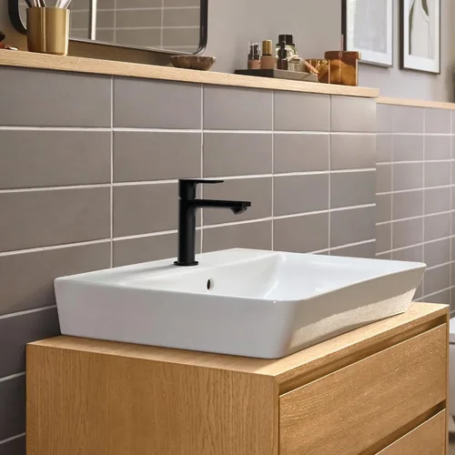Miniatura 4 de hansgrohe Rebris E 72557821 - Grifo de baño con 1 agujero, mango único, grifo de lavabo para tocador con montaje de drenaje emergente, 1.2 GPM