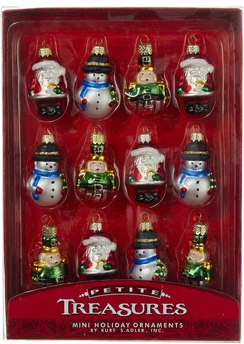Miniatura 2 de Kurt Adler - Juego de adornos de cristal (12 piezas)