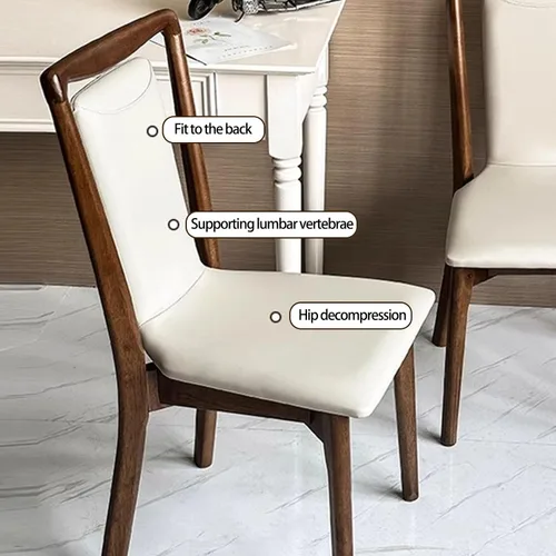 Miniatura 5 de Sillas de comedor tapizadas de madera maciza, sillas de comedor con marco de madera de fresno, silla de sala de estar para comedor, estudio, sala