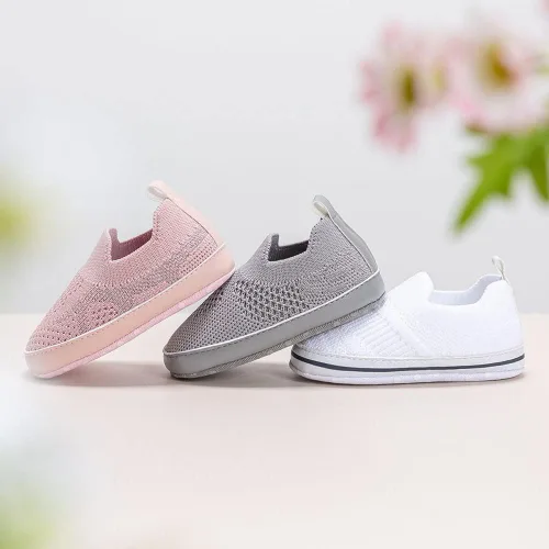 Miniatura 5 de Clowora Unsex Baby Boys Girls Canvas First Walkers Shoes,Infant Non Slip Soft Sole Toddler Flat Lazy Loafers Sneaker