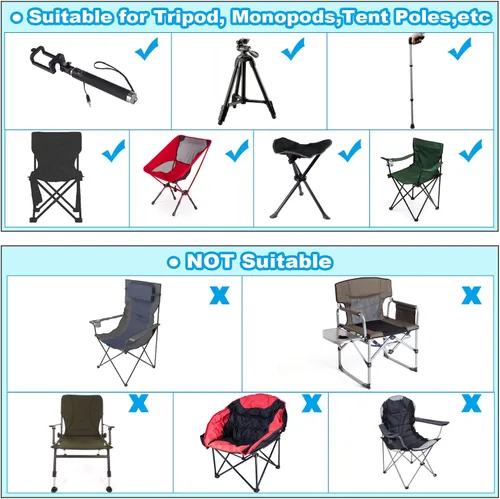 Miniatura 4 de PATIKIL Bolsa de repuesto para silla de campamento de 28 x 8 pulgadas, paquete de 2 bolsas de nailon plegables para silla de campamento, bolsa