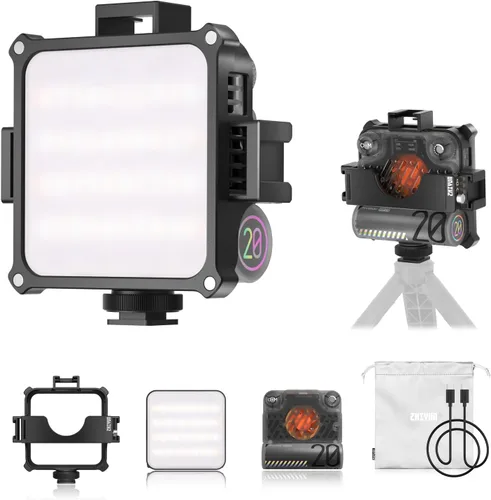 Miniatura 3 de ZHIYUN FIVERAY M20 Combo de luz de video bicolor [oficial], luz de fotografía de cámara portátil de 20 W, CRI 95+, 2700K-6500K, TLCI 97+, 4500mAh