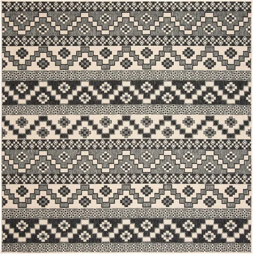 Miniatura 32 de SAFAVIEH Alfombra lavable para exteriores, colección Veranda – Alfombra de pasillo de 2.3 x 6 pies, color azul y crema, no desprende pelusa y fácil