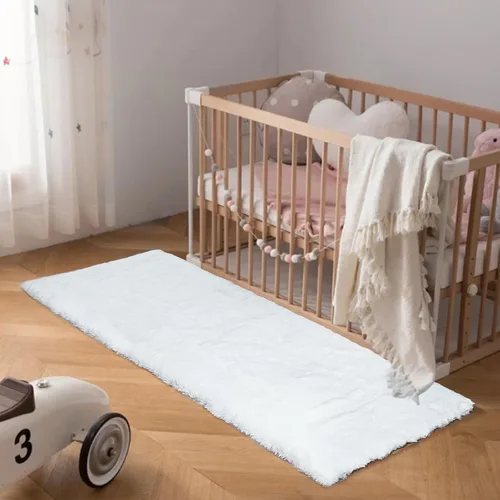 Miniatura 8 de Latepis Alfombra Pequeña Negra Esponjosa 2x3 pies Manta de Piel Sintética de Conejo Alfombra Suave Lavable Alfombras Peludas Shag para Dormitorio