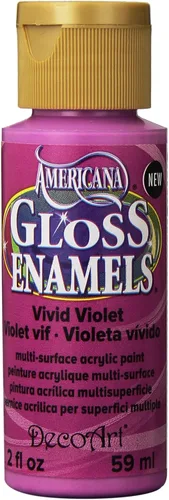 DecoArt Americana Pintura esmaltada brillante, 2 onzas, violeta vivo