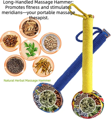 Miniatura 2 de Mugwort - Martillo de masaje para espalda, masajeador de alivio del dolor para cuello, espalda, hombros y cuerpo, herramienta de terapia de Azul