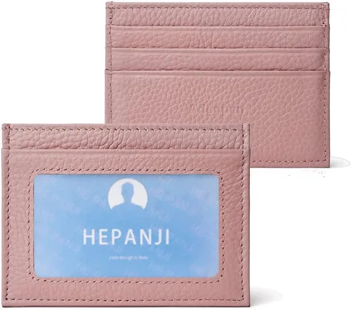 Miniatura 29 de Cartera de tarjeta de crédito de cuero genuino, billetera minimalista, inserciones de billetera delgada, 003, Estuche para tarjetas de crédito