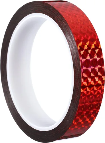 Miniatura 35 de PATIKIL Cinta prisma de 0.2 pulgadas x 55 yardas, adhesivo reflectante holográfico metalizado para detallar decoración de pared, arte de decoración