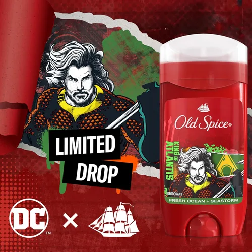Miniatura 6 de Old Spice Desodorante sin aluminio para hombres, frescura 24/7, protección de larga duración, huele a héroe, Aquaman, aroma fresco de océano