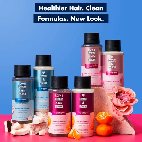 Miniatura 8 de Love Beauty and Planet Acondicionador de volumen sin peso con ácido hylaurónico agua de coco y flor de mimosa para el cuidado del cabello fino