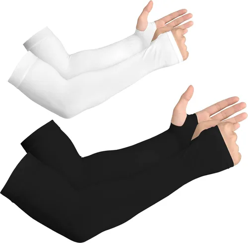 Miniatura 20 de YESLIFE Mangas de protección solar UV para hombres y mujeres, manga deportiva de enfriamiento UPF 50