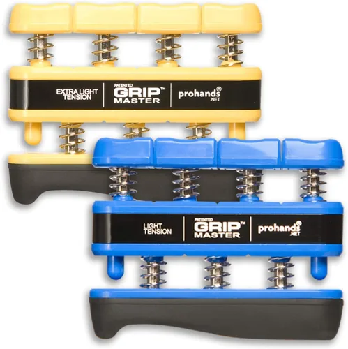 Miniatura 21 de Prohands Gripmaster - Ejercitador de mano (fortalecedor de agarre de mano), con resorte, sistema de pistón de dedos, aislamiento y ejercicio de cada