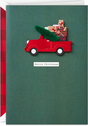 Miniatura 7 de Hallmark Tarjeta de Navidad Signature Wood (Hallmark Channel Vintage Red Truck)