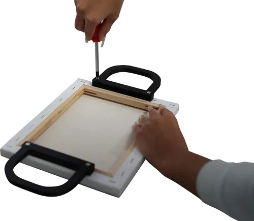 Miniatura 7 de SplashNcolor - Manijas de lona para verter pintura, soporte de asas acoplables para una fácil inclinación, herramientas de vertido de pintura
