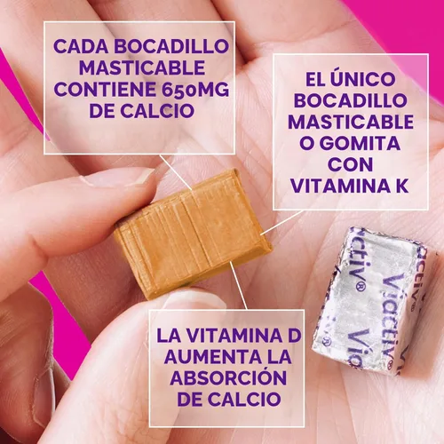 Miniatura 4 de Viactiv Calcium Plus Suplemento de vitamina D masticables suaves, marrón, chocolate con leche, 180