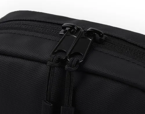 Miniatura 2 de ZETTEZ Cangurera de cuero - Diseño unisex de lujo para viajeros con estilo, Negro