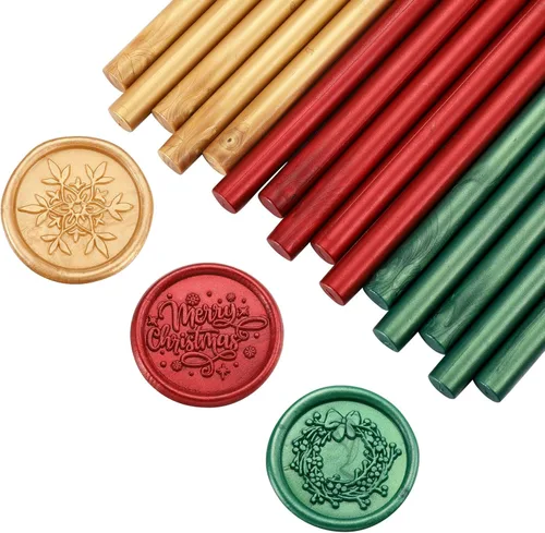 Miniatura 18 de Yoption 15 barras de cera para sellar pistola de pegamento para sello de cera, ideal para invitaciones de boda, sobres, tarjetas, ideas de regalo