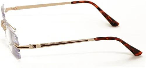 Miniatura 3 de Gafas de lectura UV con bloqueo de diamante sin montura de metal para hombre, anti bloqueo azul, lectores de lentes transparentes