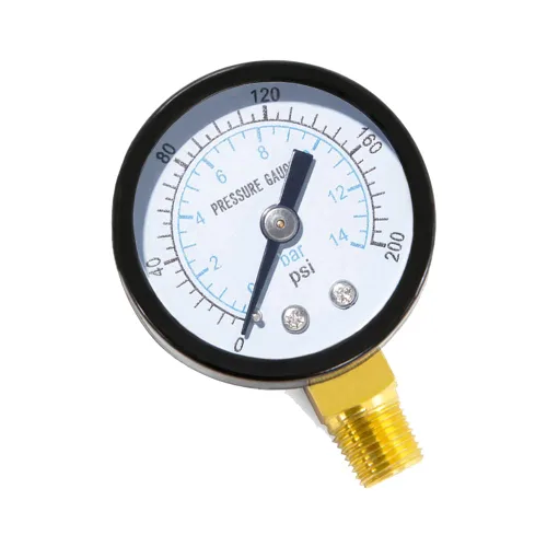 Miniatura 7 de Manómetro de presión de 1/4" NPT, lleno de glicerina, esfera de 2 1/2 pulgadas, 0-30 psi, caja de acero inoxidable 304, montaje trasero central