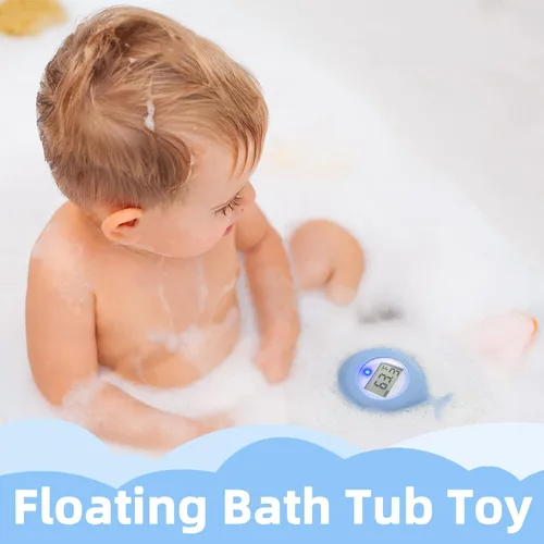 Miniatura 5 de Termómetro de bañera de bebé para bebé, termómetro de temperatura del agua de la bañera, juguete flotante de seguridad, artículos esenciales