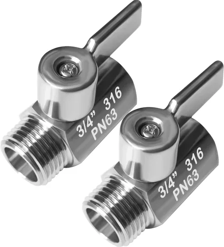 Miniatura 6 de Beduan Mini válvula de bola de acero inoxidable (316) 1" NPT macho x NPT hembra mini válvula de cierre de bola
