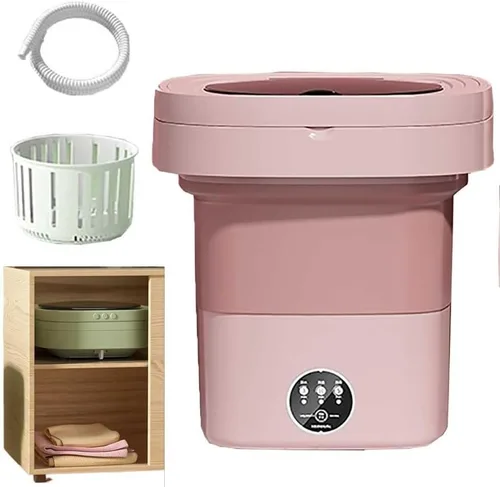 Miniatura 9 de Lavadora portátil, mini lavadora plegable, gran capacidad de 15 litros, pequeña lavadora para apartamentos, dormitorios, camping, viajes en caravana