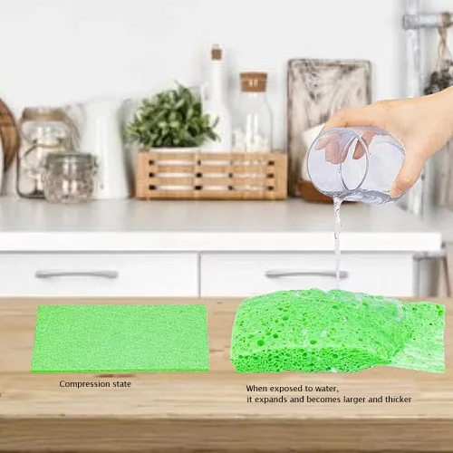 Miniatura 2 de Esponjas de celulosa, esponja de cocina resistente, esponjas de celulosa comprimida para cocina, limpia los desastres difíciles sin rayar esponjas