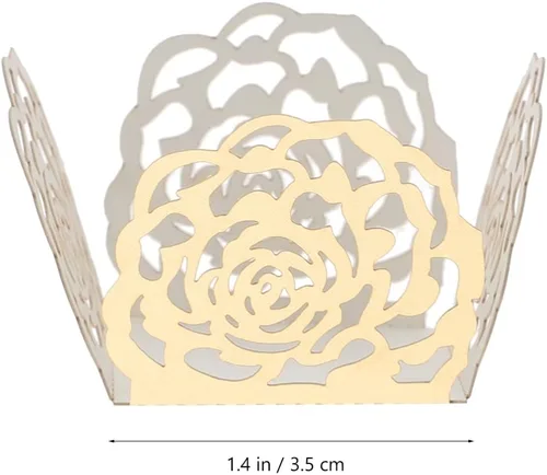 Miniatura 5 de Cajas de macarrón, 50 unidades de envoltorios de trufas de papel, tazas de chocolate para magdalenas, cupcakes, magdalenas, dulces, mini aperitivos