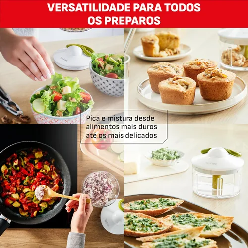 Miniatura 4 de Tefal K13704 Picadora manual Neo, 16.9 fl oz (16.9 fl oz), tapa lavable, hoja única de doble torsión