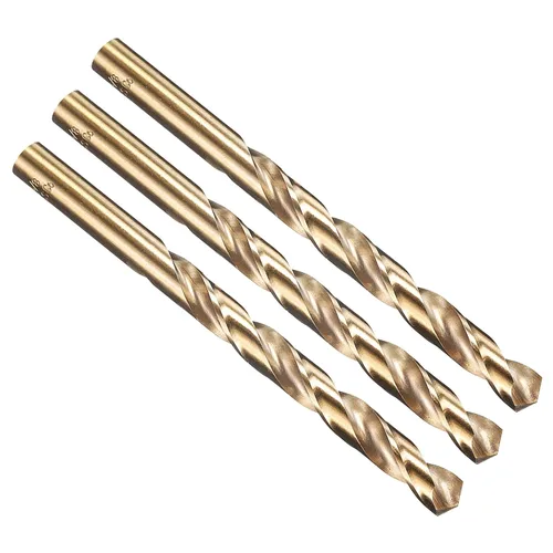 Miniatura 167 de PATIKIL Broca Jobber de 0.039 in, vástago recto M35 cobalto 5% acero de alta velocidad 135° acabado dorado para metal duro de acero inoxidable - 2