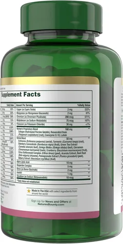 Miniatura 8 de Nature’s Bounty Multivitamínico Completo de Alta Potencia para Mujeres, Vitamina Diaria con Vitamina C, Apoya la Salud del Corazón y la Función