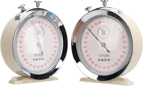 Miniatura 4 de Cronómetro mecánico Dial redondo 0.2s 60 Segundo Deportes Contador Temporizador para Experimentos Físicos Correr Ciclismo J01205