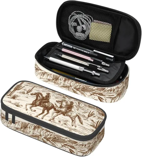 Miniatura 16 de Estuche organizador de lápices tribal étnico azteca de gran capacidad, papelería con cremallera, suministros escolares, bolsa para lápices