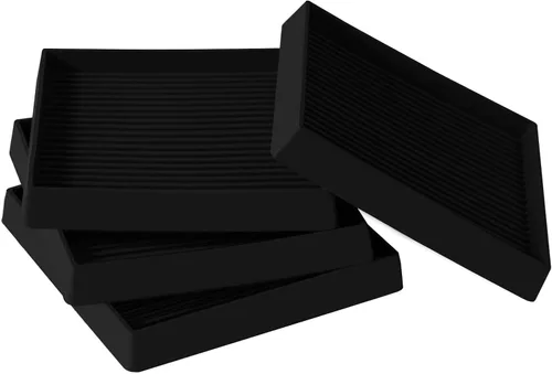 Miniatura 24 de Copas cuadradas de goma para muebles de 3 x 3, almohadillas antideslizantes para muebles, tapones de cama con agarre, protegen cualquier suelo