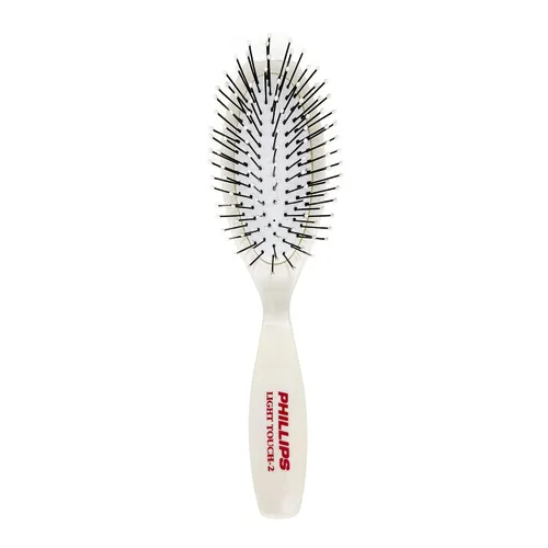Miniatura 7 de Phillips Brush Co Light Touch 1 Cepillo de pelo de nailon acolchado ovalado, 8.75 pulgadas Ball Tipped Nylon Bristles Gently Detangle All Hair