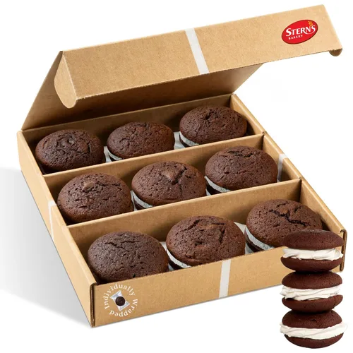 Cestas de regalo de pastel de Whoopie | Caja de regalo de galletas gourmet | 9 pasteles Whoopie envueltos individualmente | Cesta de regalo de