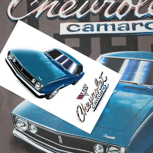 Miniatura 6 de Popfunk Camiseta clásica para coche Chevy Camaro 1967