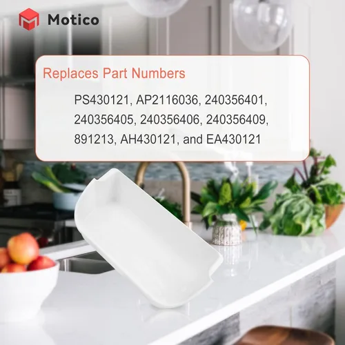 Miniatura 4 de Actualización 240356401 - Estante de repuesto para puerta de refrigerador, longitud de 15.38 pulgadas, contenedor lateral compatible con Frigidaire