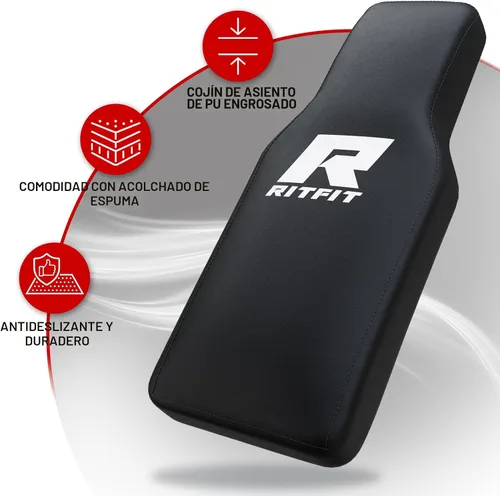 Miniatura 6 de RitFit Máquina de sentadillas para prensa de piernas, máquina profesional de prensa de piernas ajustable para gimnasio en casa con rodamiento