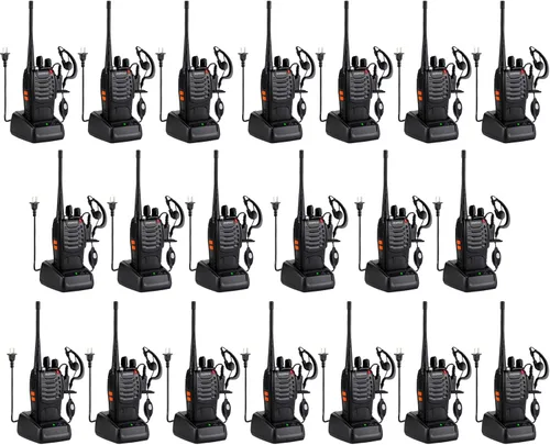 Miniatura 9 de Walkie Talkies Baofeng 888S recargables de largo alcance con auriculares para adultos, radio profesional de 16 canales, radio manual de dos vías
