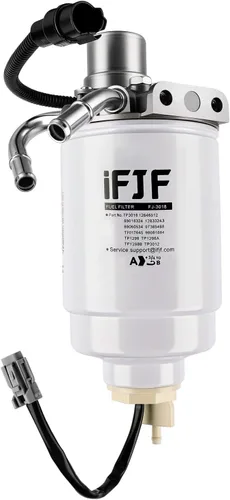 Miniatura 10 de iFJF 12642623 Cabezal de filtro de combustible con carcasa de bomba de combustible manual y lámina de calentamiento y tornillo de purga de aire
