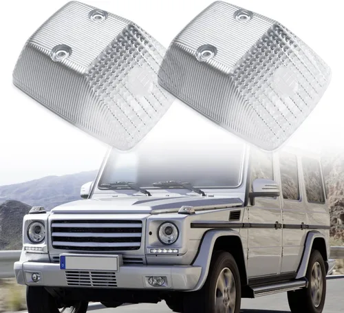 Carcasas de luz de señal de giro delantera compatibles con Mercedes Clase G Benz W463 G55 G63 AMG Euro Clear Lens Side Wing Signal Parking Marker