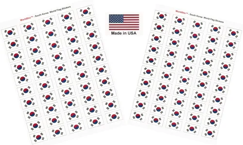 Miniatura 253 de 100 calcomanías de la bandera de Alaska; 1.5" x 1" hechas en Estados Unidos, calcomanías autoadhesivas de la bandera del estado para álbumes
