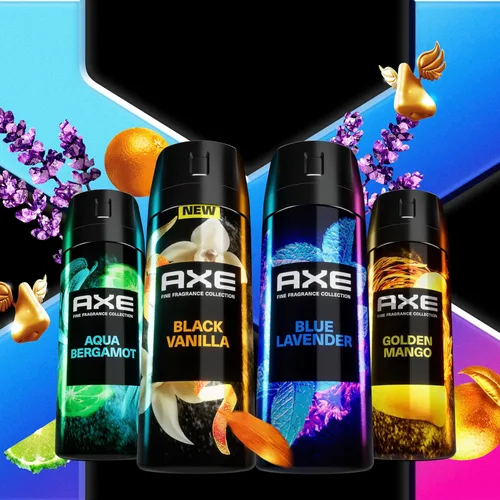Miniatura 3 de AXE Fine Fragrance Collection - Desodorante corporal en aerosol premium para hombres, paquete variado, lavanda azul, Aqua Bergamot, mango dorado