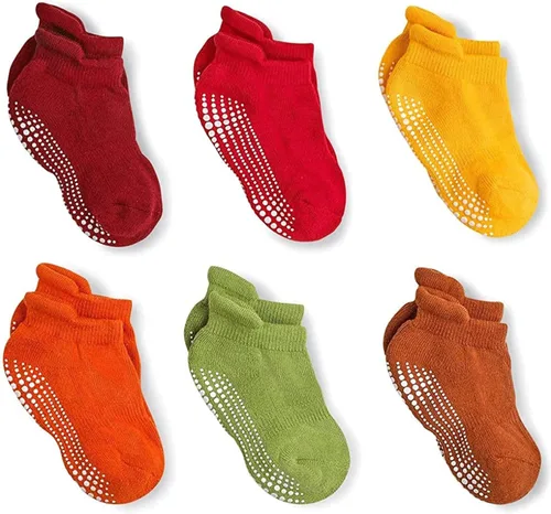 Miniatura 14 de LA ACTIVE Calcetines con agarre antideslizante para tobillos para niños y niñas con suela antideslizante para bebés, niños pequeños y niños