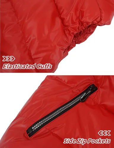 Miniatura 6 de Happy Cherry Chaleco acolchado, ligero, resistente al agua, para invierno, cálido, con capucha, sin mangas, para niños