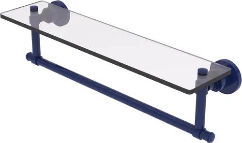 Miniatura 29 de Allied Brass WS-1TB/16-SN Estante de vidrio con toallero, 16 pulgadas x 5 pulgadas Níquel Satinado