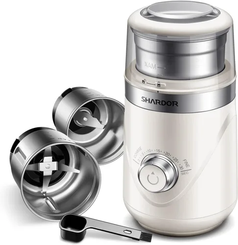 Miniatura 8 de Shardor - Molinillo ajustable de grano de café eléctrico, para hierbas/especias, molinillo de espresso con 1 cuenco extraíble de acero inoxidable