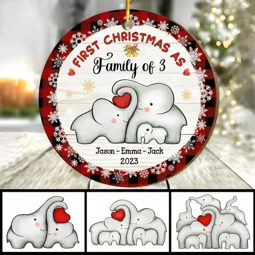 Miniatura 18 de IZI POD - Adorno familiar 2025, recuerdo de Navidad personalizado, decoración de madera o acrílico 2D personalizada para el hogar y el automóvil